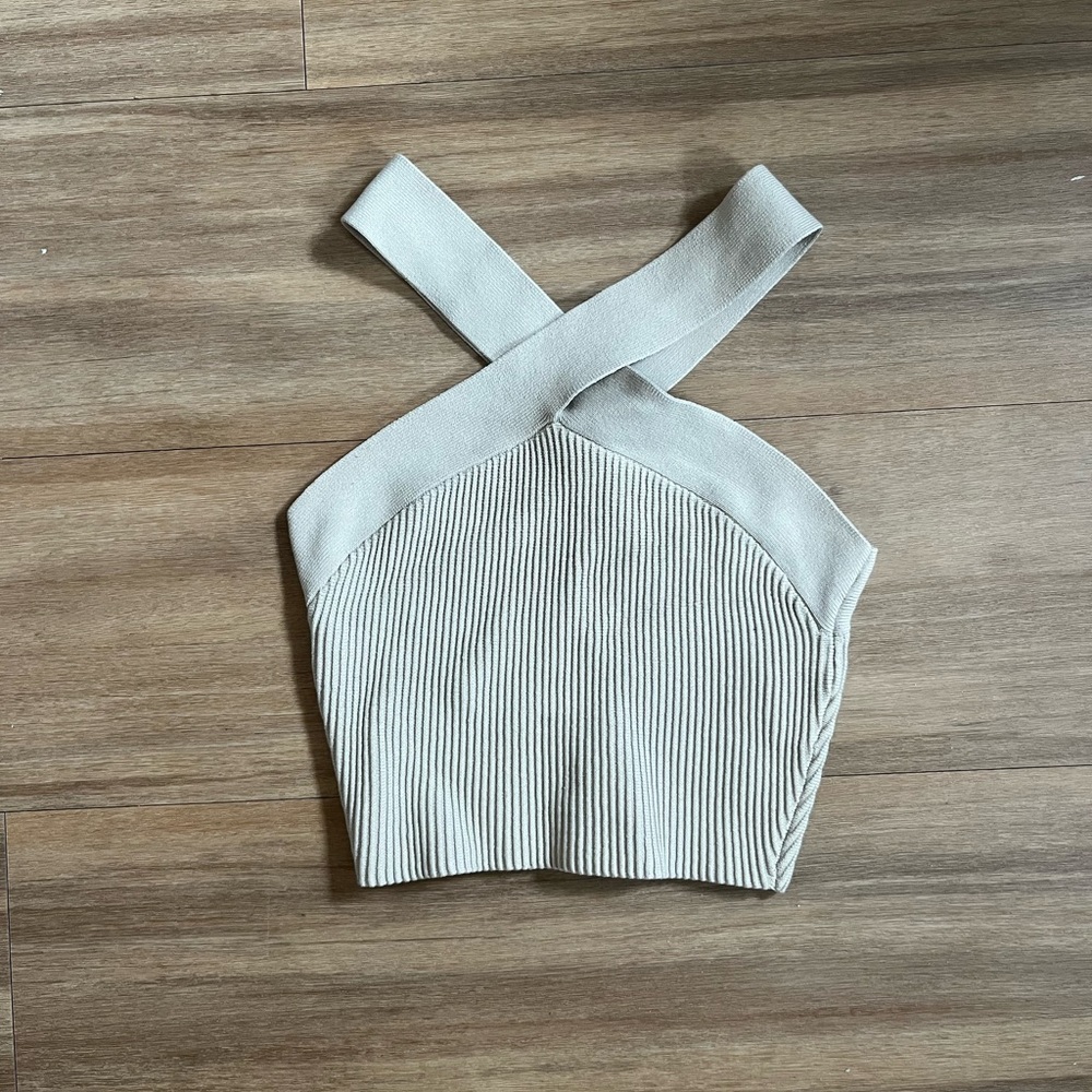 Babaton Sculpt Knit Criss Cross Cropped Tank